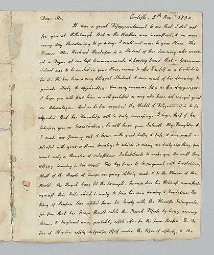 Charles Nisbet to Alexander Addison
