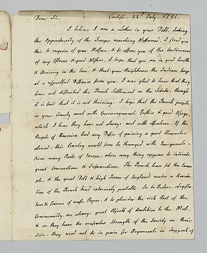 Charles Nisbet to Alexander Addison