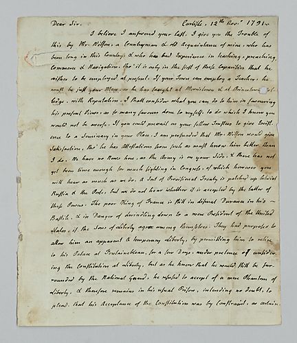 Charles Nisbet to Alexander Addison
