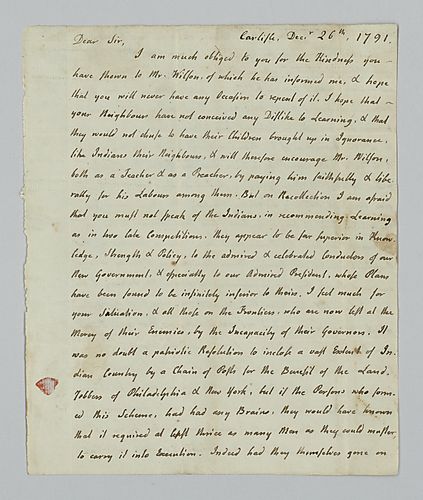 Charles Nisbet to Alexander Addison