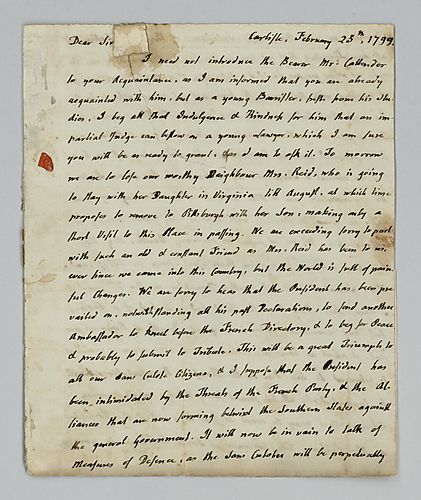 Charles Nisbet to Alexander Addison