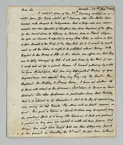 Charles Nisbet to Alexander Addison
