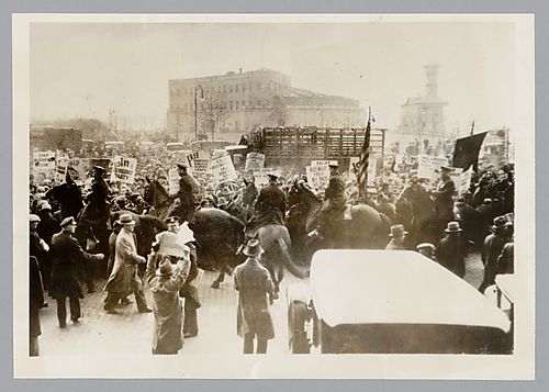 Anti-Hitler Demonstration Before the Consulate