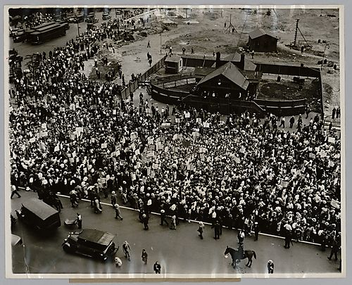 Mass Police Demonstration in Union Square to Celebrate the Anniversary of the Founding of the Soviet Union