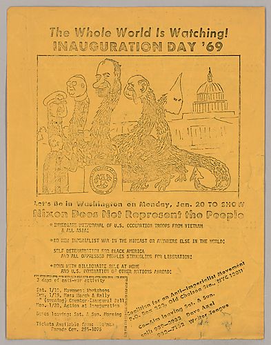 "The Whole World is Watching! Inauguration Day '69" Flyer