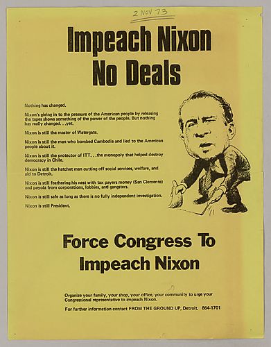 "Impeach Nixon No Deals, Force Congress to Impeach Nixon"