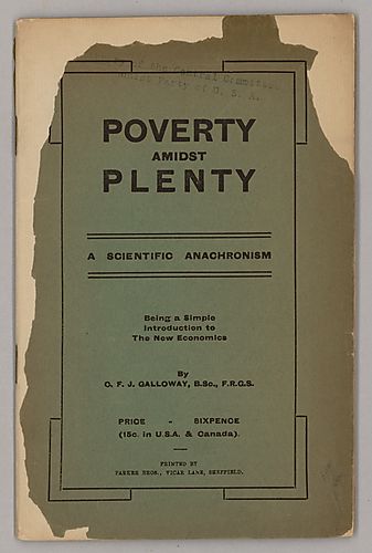 "Poverty Amidst Plenty", A Scientific Anachronism