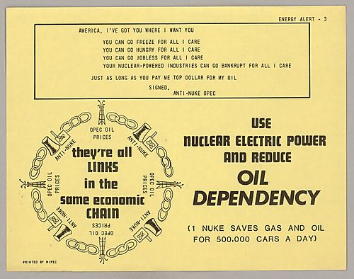 "Use Nuclear Electric Power and Reduce Oil Dependency" Flyer