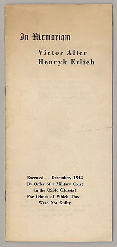 "In Memoriam of Victor Alter Henryk Erlich"