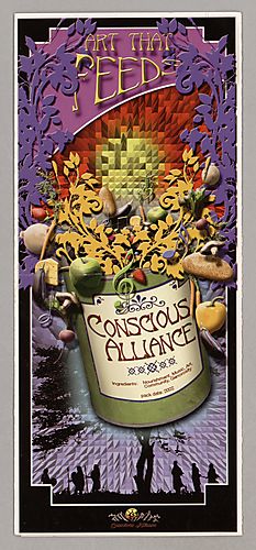 Flyers for "Food Not Bombs" and The Conscious Alliance