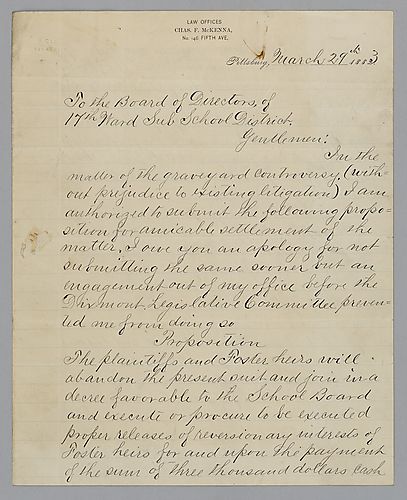 Attorney Charles McKenna to Board of Directors, 17th Ward School District