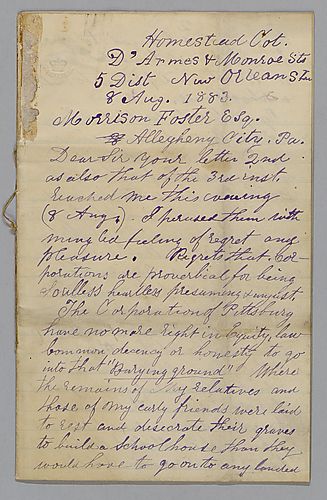 Letter from Nathaniel G. Gunnegle to Morrison Foster