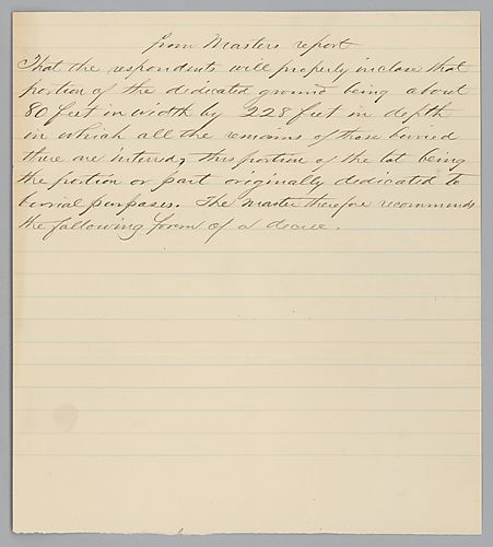Master's report, Decree of the Court