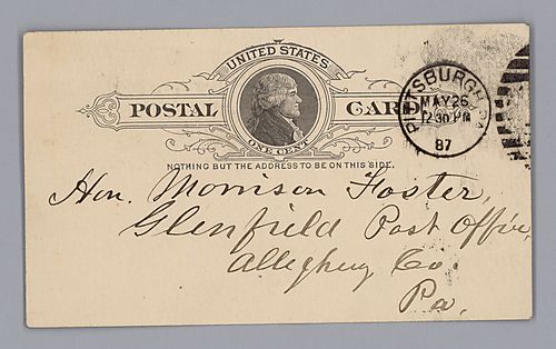 Postcard addressed to Morrison Foster