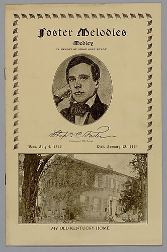 Booklet, Foster Melodies Medley in Memory of Judge John Rowan (2 copies)