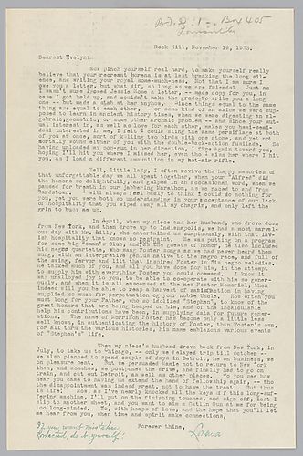 Letter from Lorena Callahan to Evelyn Morneweck