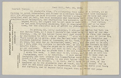 Letter from Lorena Callahan to Evelyn Morneweck