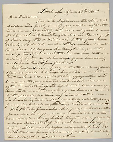 From William B. Foster to William Foster, Jr.