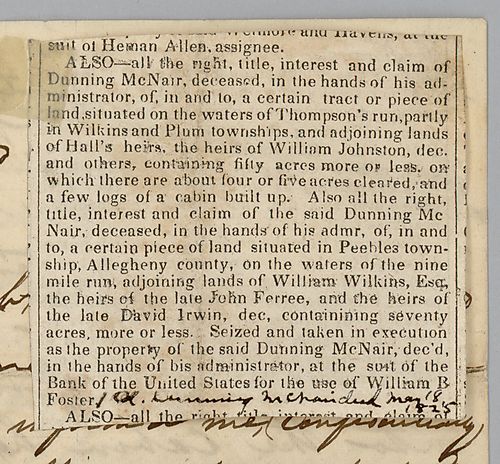 From William B. Foster to William Foster, Jr.