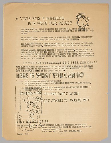 Flyer to Vote for Henry Steinberg