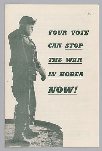 "Your Vote Can Stop the War in Korea Now!" Pamphlet