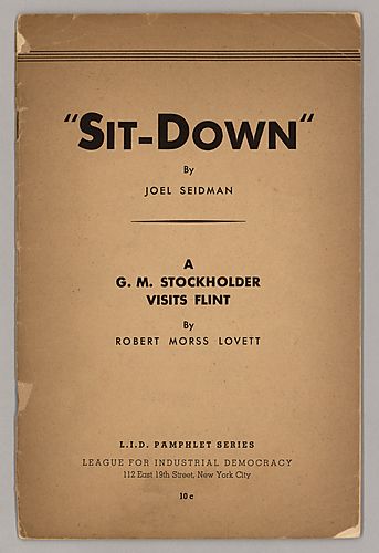 "Sit-Down", By Joel Seidman, and "A G.M. Stockholder Visits Flint", By Robert Morss Lovett