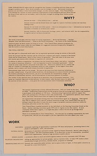 "Turn Toward Peace" Pamphlet