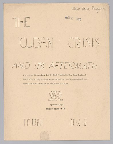 "The Cuban Crisis and It's Aftermath" Flyer