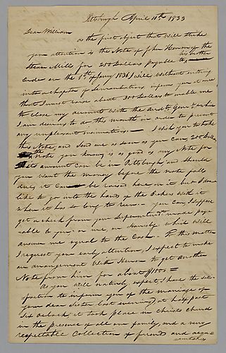 From William B. Foster to William Foster, Jr.