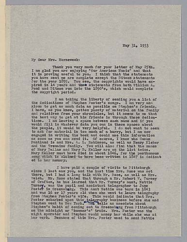 From Evelyn Foster Morneweck from ?