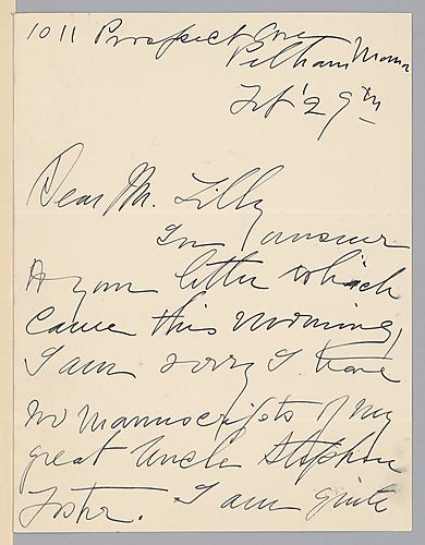 From Henrietta Crosman to Josiah Lilly