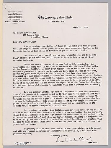 From Samuel Harden Church to Henry Butterfield