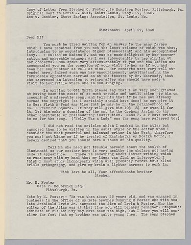 From Stephen Foster to Morrison Foster