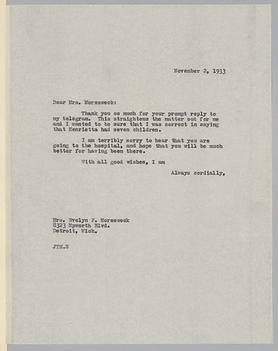 From John Tasker Howard to Evelyn Foster Morneweck