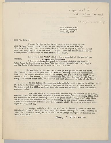 From Evelyn Foster Morneweck to Fletcher Hodges,Jr.