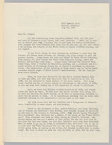 From Evelyn Foster Morneweck to Fletcher Hodges, Jr.