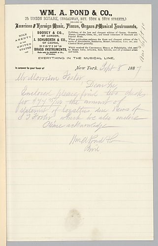 Cover letter for July 1887 royalties