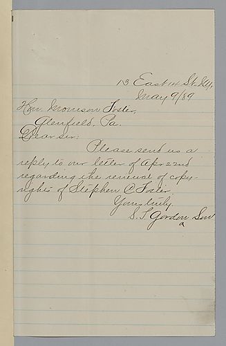 Letter from S.T. Gordon & Son to Morrison Foster