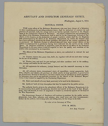 General Order: Adjutant and Inspector General's Office