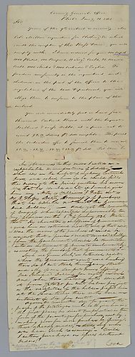 Letter from Commissary General's to William Foster
