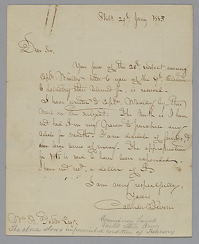 Letter from Commissary General to William Foster