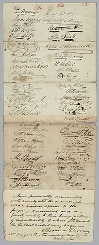 Signatures of support for William Foster (accompanied D.40)