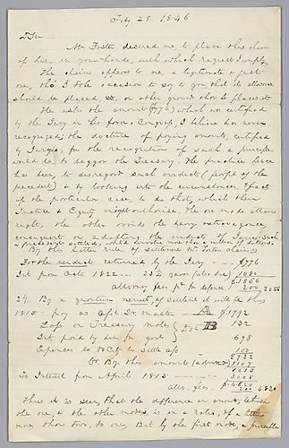 J.H. Eaton to Senator Cameron regarding Foster's claim (2)