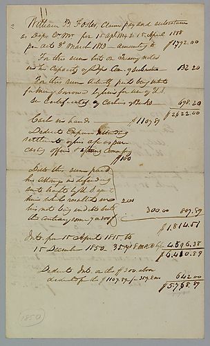 Tabulated amounts stemming from Foster's service and court fees