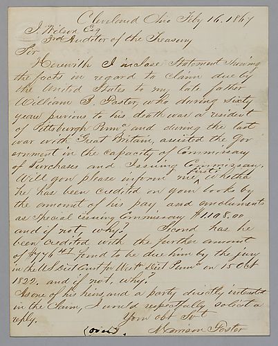 Letter from Morrison Foster to John Wilson