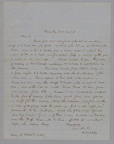 Letter from W. Buehler to William Foster