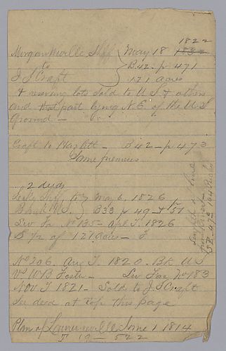 Indiscernible land warrant notes (1 of 4)