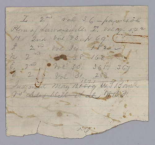 Indiscernible land warrant notes (2 of 4)