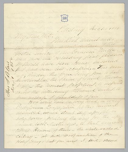 Letter from Thomas Blair to Morrison Foster