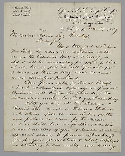 Letter from M.K. Jesup to Morrison Foster